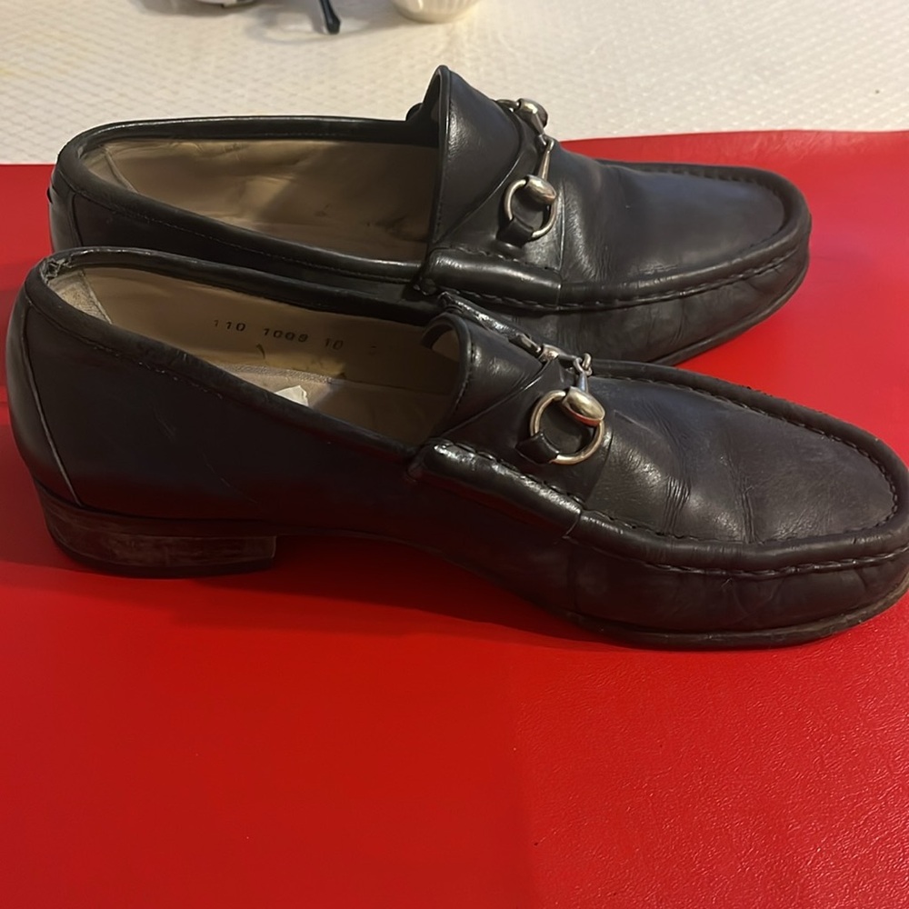 Gucci Black Leather Horsebit Loafers | Gucci Black Leather Horsebit Loafers 10D - Picture 3 of 4